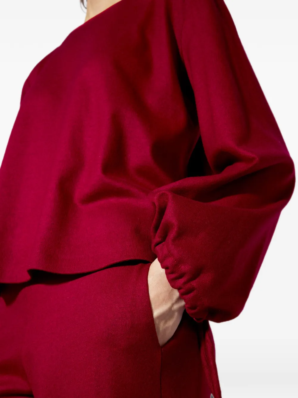 Liviana Conti Trui met elastische manchetten en lange mouwen Rood