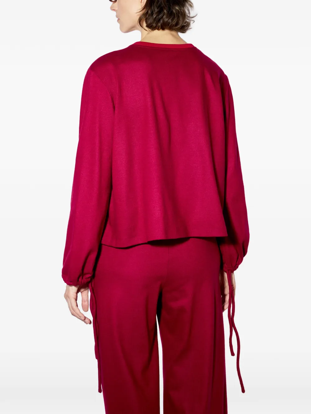 Liviana Conti Trui met elastische manchetten en lange mouwen Rood