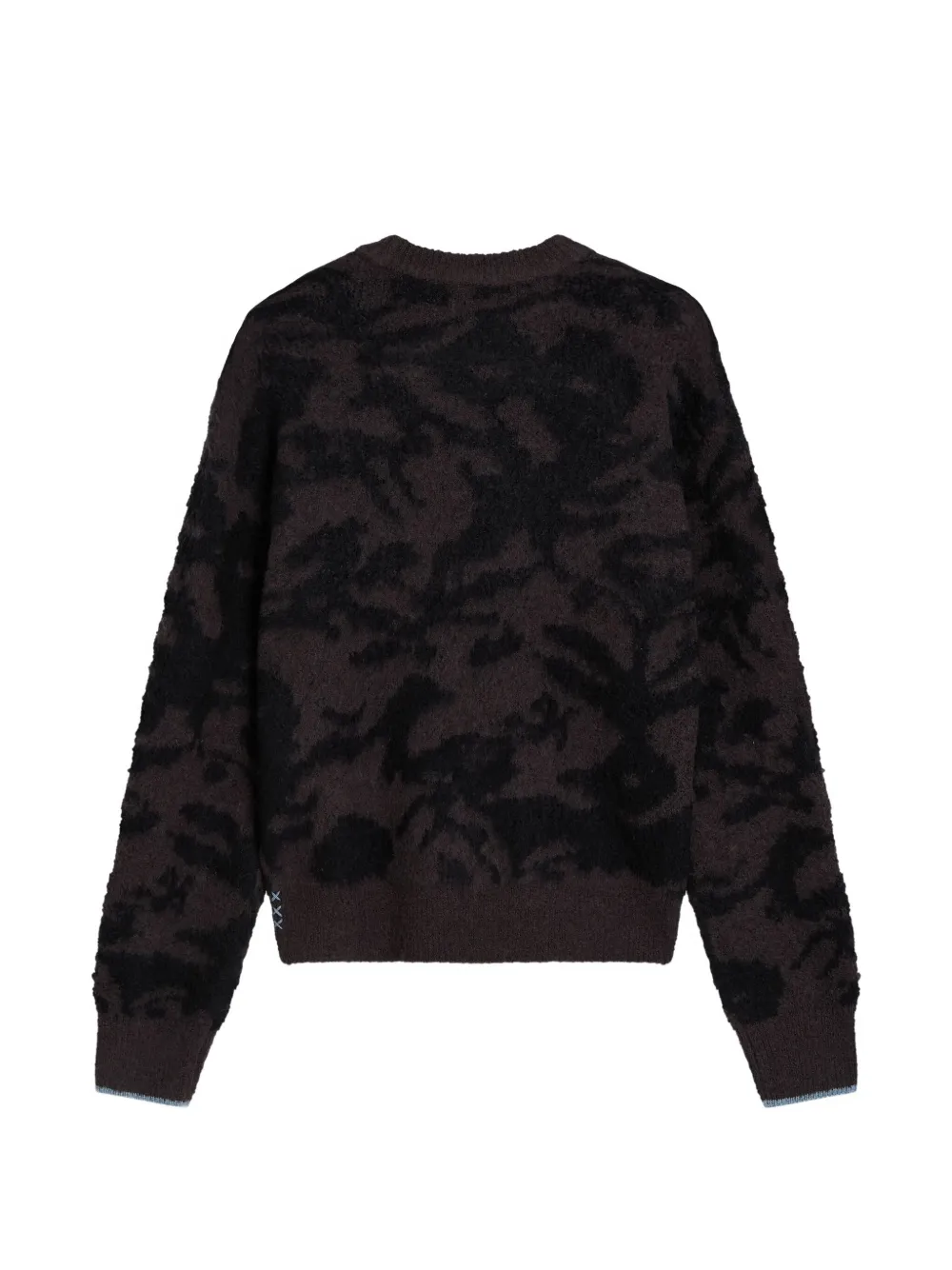 Scotch & Soda Geborstelde trui met abstract patroon Bruin