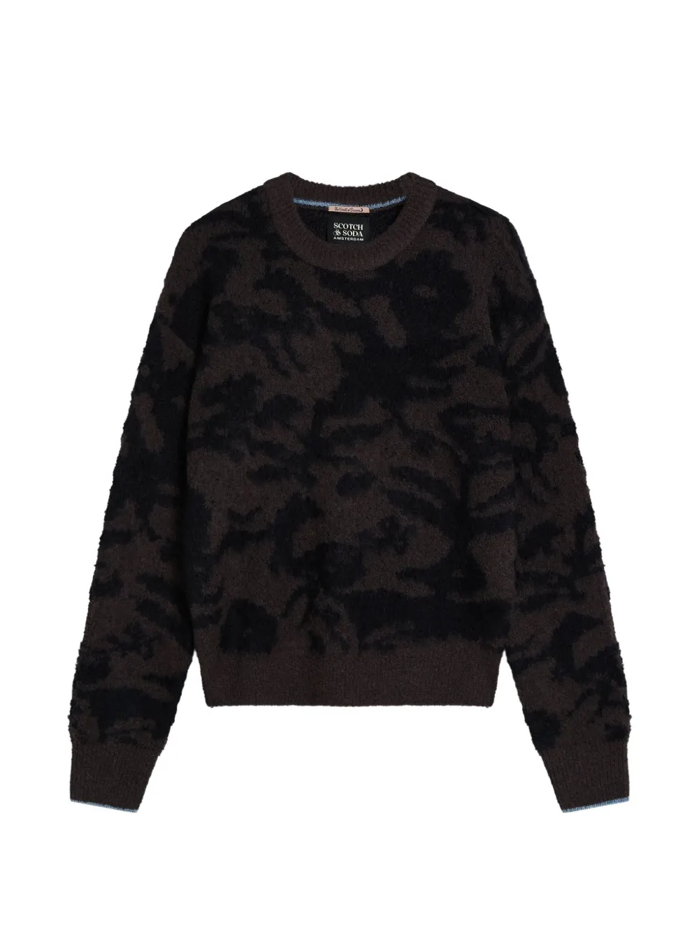 Scotch & Soda Abstract-pattern Brushed Sweater In Multi