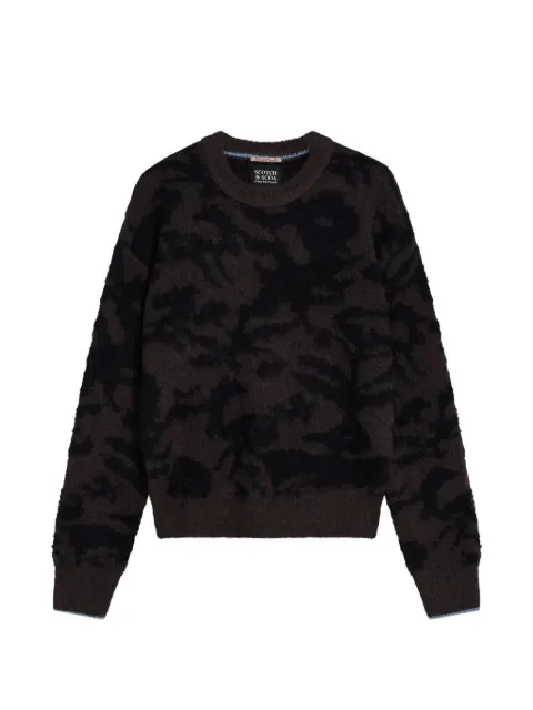 Scotch & Soda abstract-pattern brushed sweater