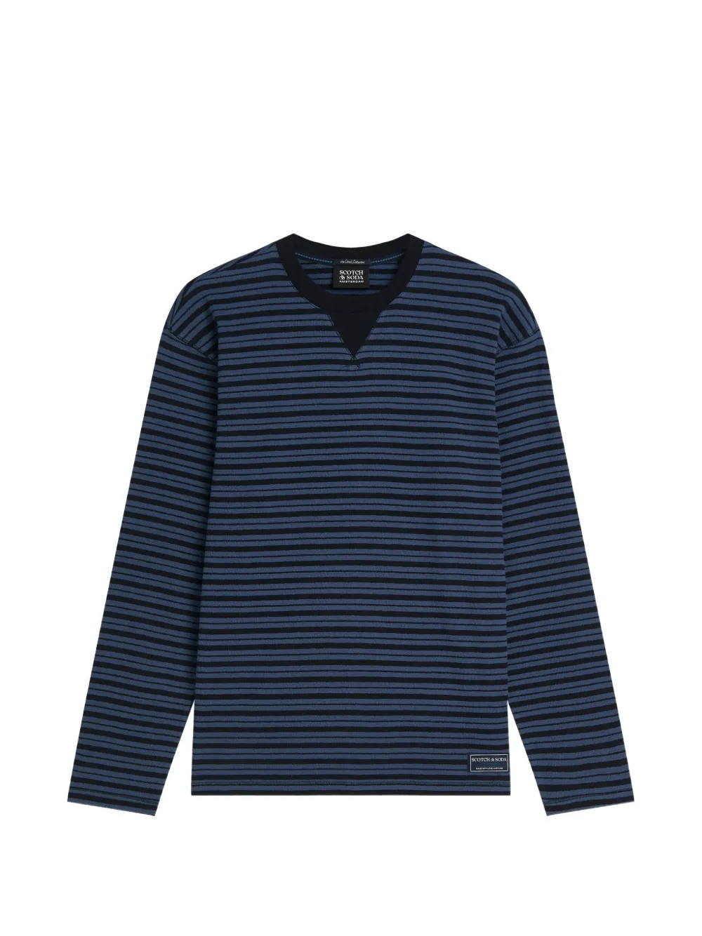Scotch & Soda t-shirt rayé à manches longues - Bleu Scotch & Soda t-shirt rayé à manches longues - Bleu