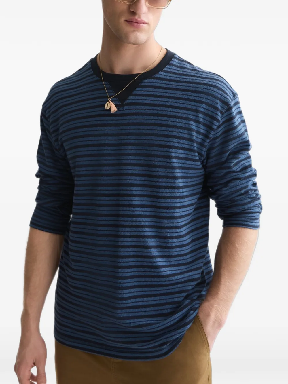 Scotch & Soda Gestreept T-shirt met lange mouwen Blauw