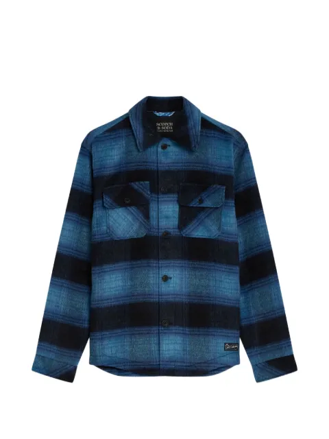 Scotch & Soda check-print flannel shirt