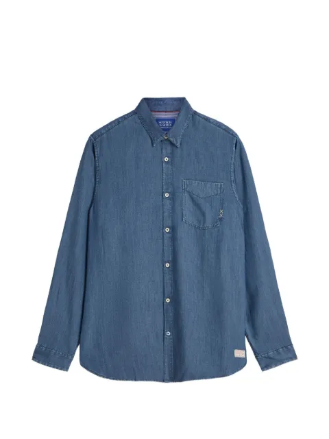 Scotch & Soda washed-effect chest-pocket shirt