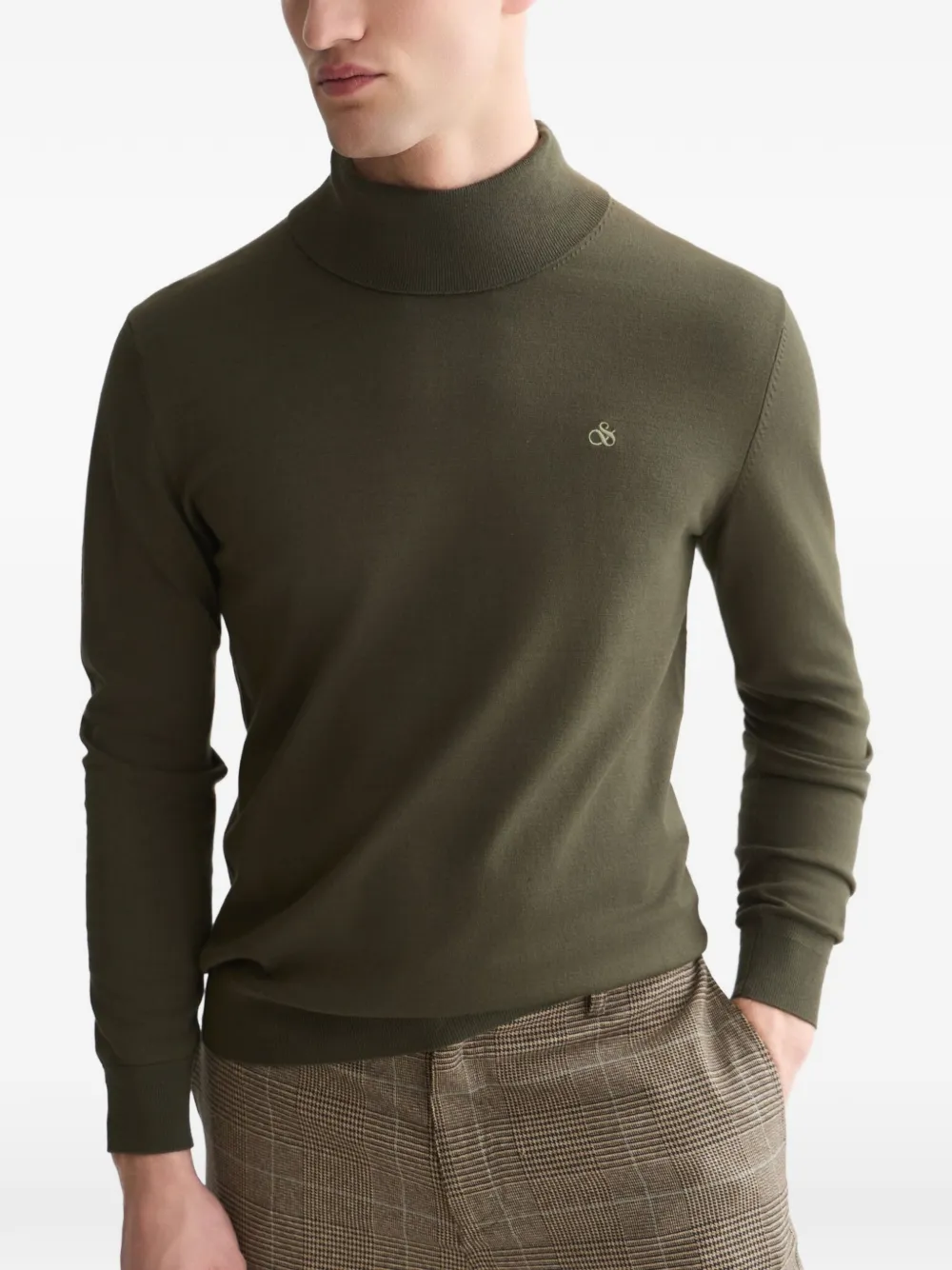 Scotch & Soda Coltrui met geborduurd logo Groen