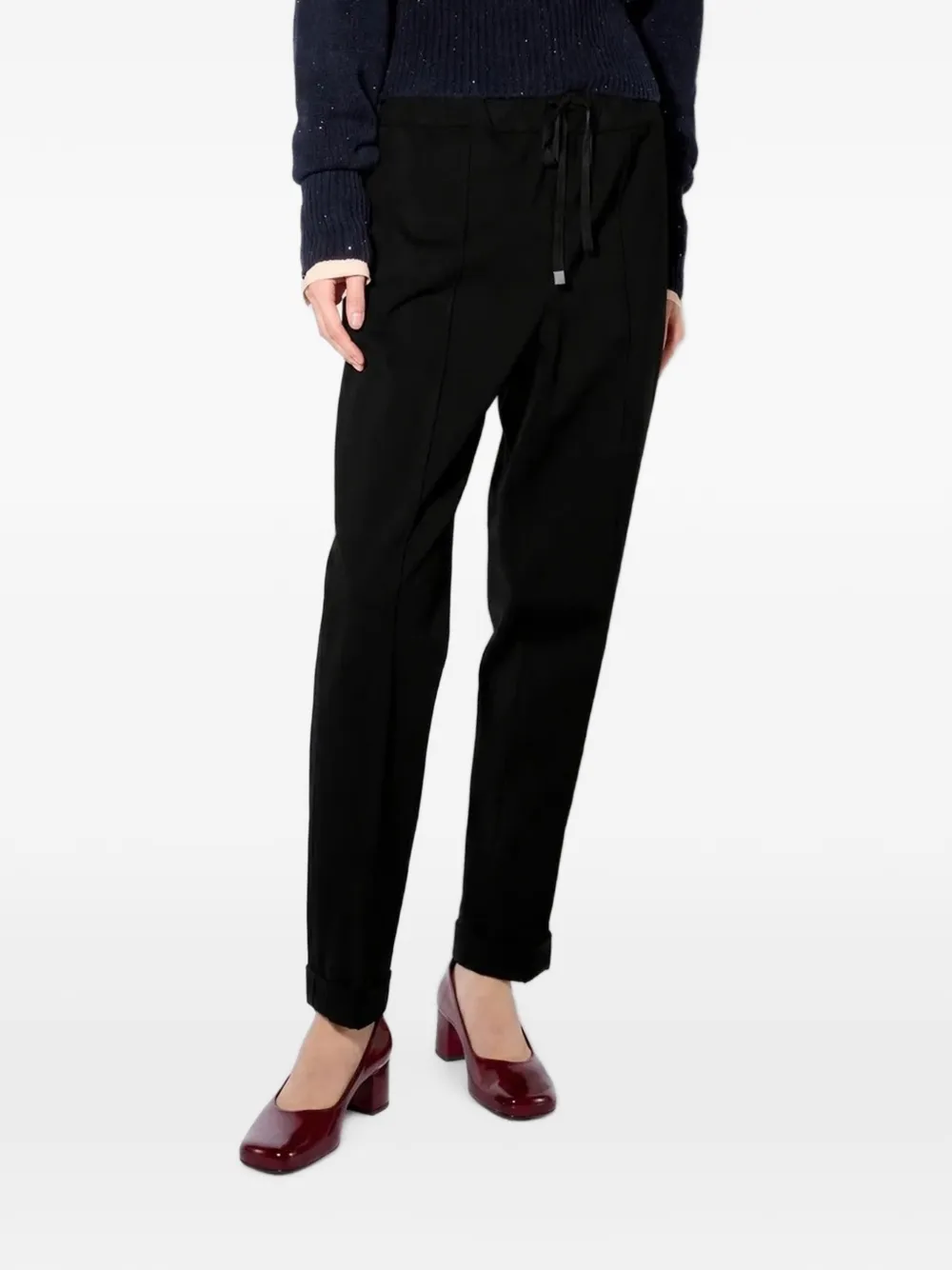 Liviana Conti drawstring pintuck-detail trousers