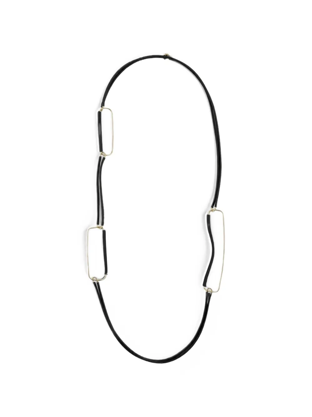 Liviana Conti geometric-link cord necklace