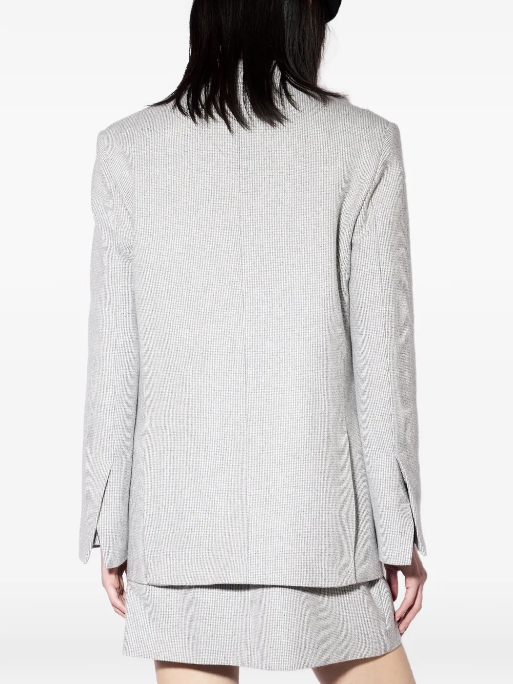 Liviana Conti Roger geruite blazer met dubbele rij knopen Grijs