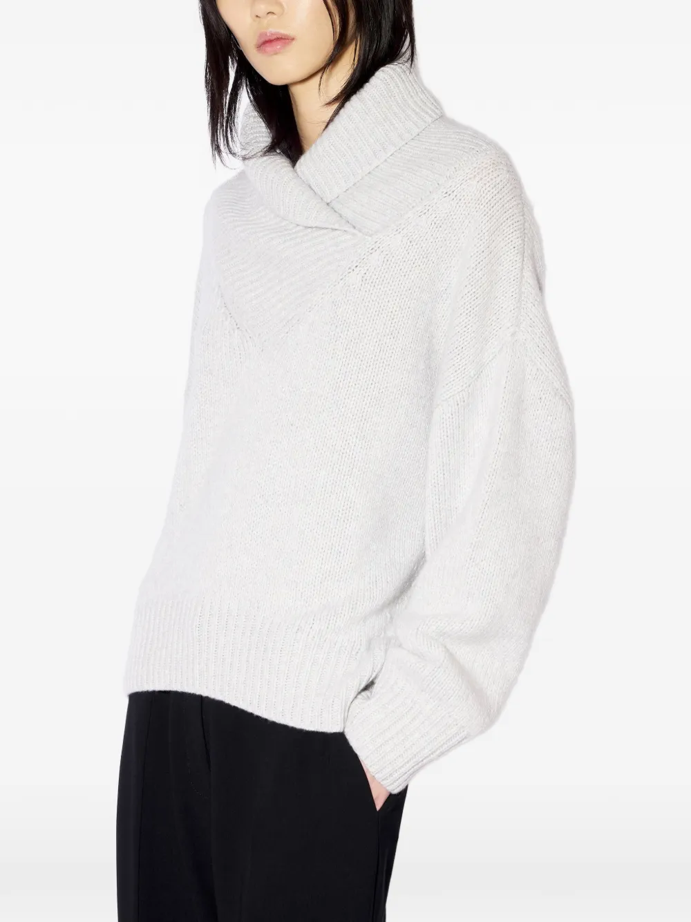 Liviana Conti Francine roll-neck ribbed-trim sweater