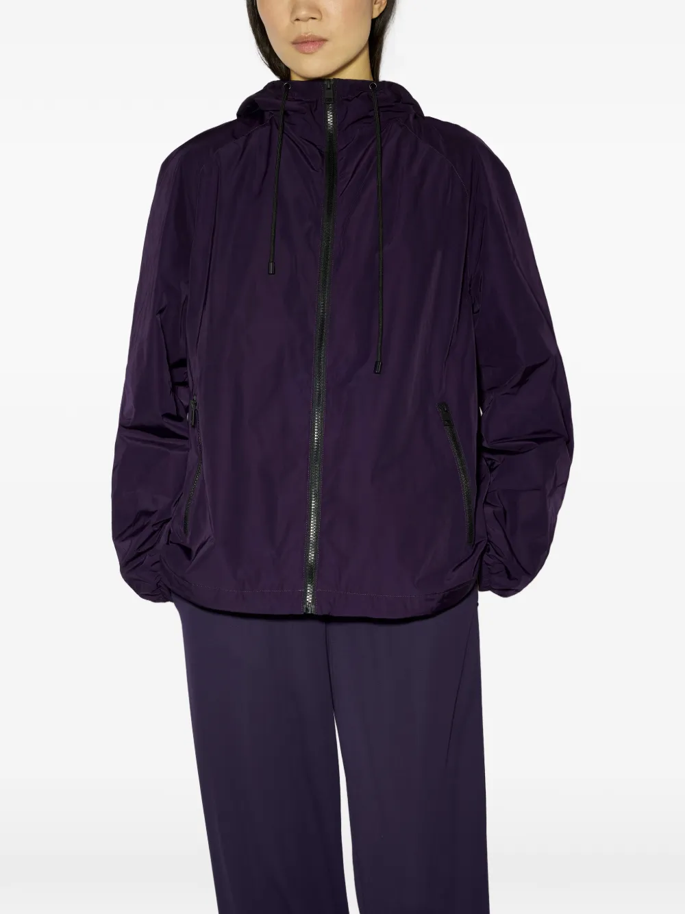 Liviana Conti Jhonny hooded raglan-sleeve jacket - Violett