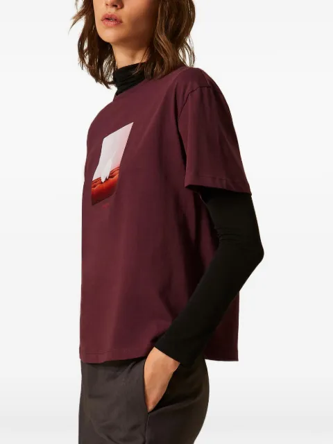 TWINSET camiseta con cuello redondo y estampado