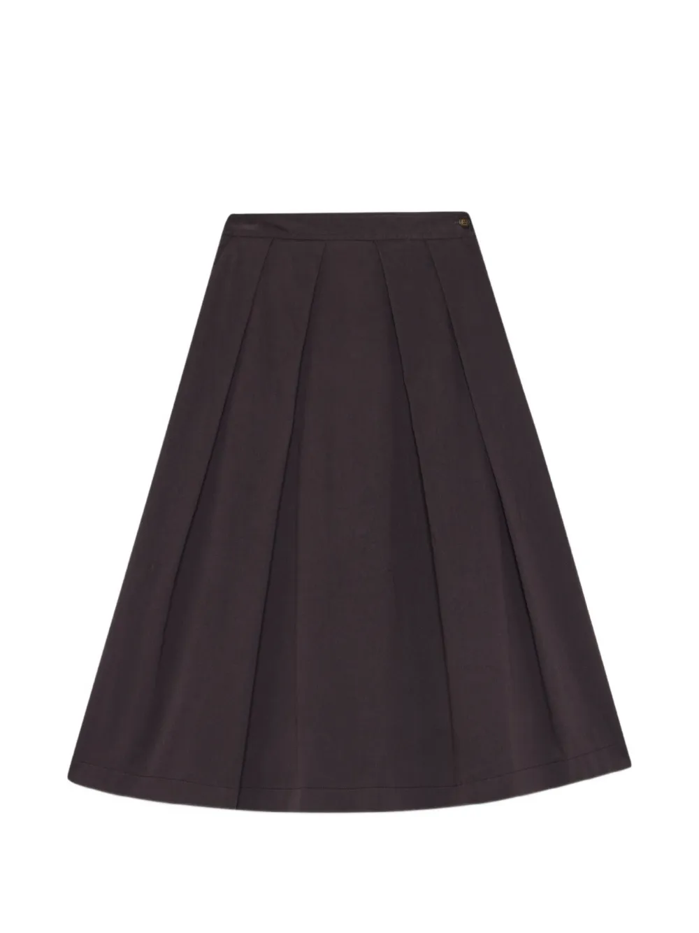 Ottod'ame High-waisted Skirt In Brown