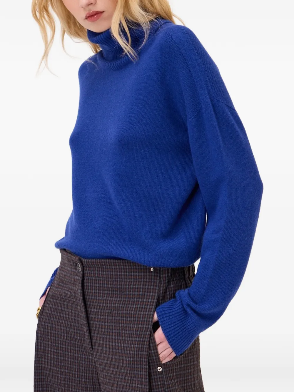 Ottod'ame Roll-neck Sweater In Blue