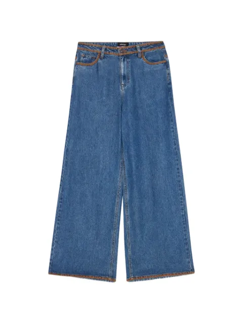 Ottod'Ame jeans anchos con logo bordado
