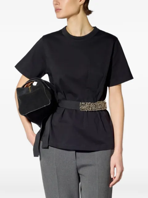Liviana Conti embellished belted T-shirt