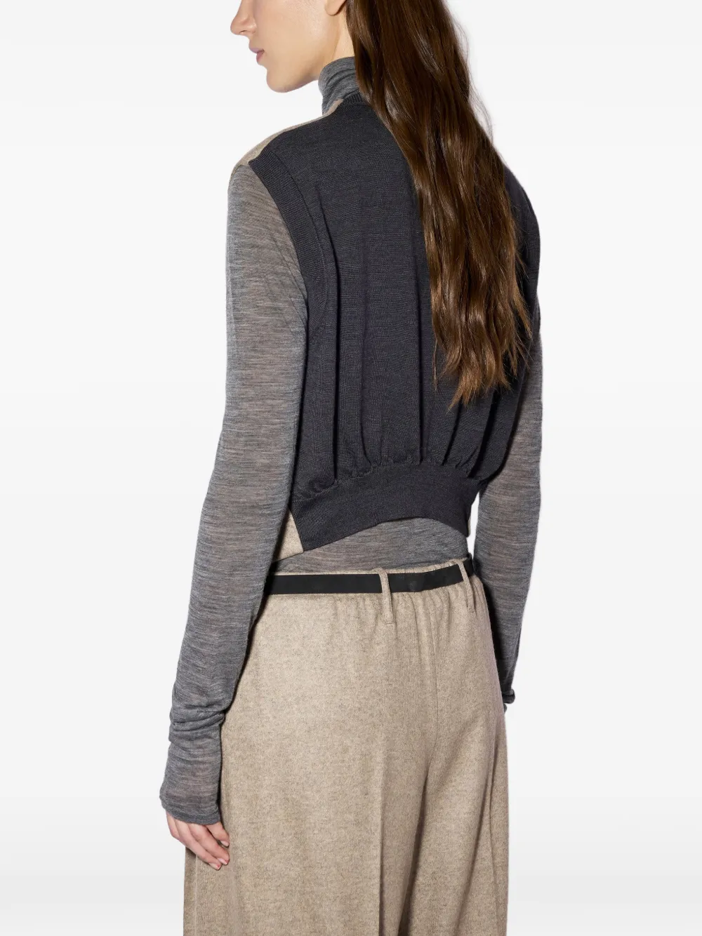 Liviana Conti Cooper gilet met knopen Beige