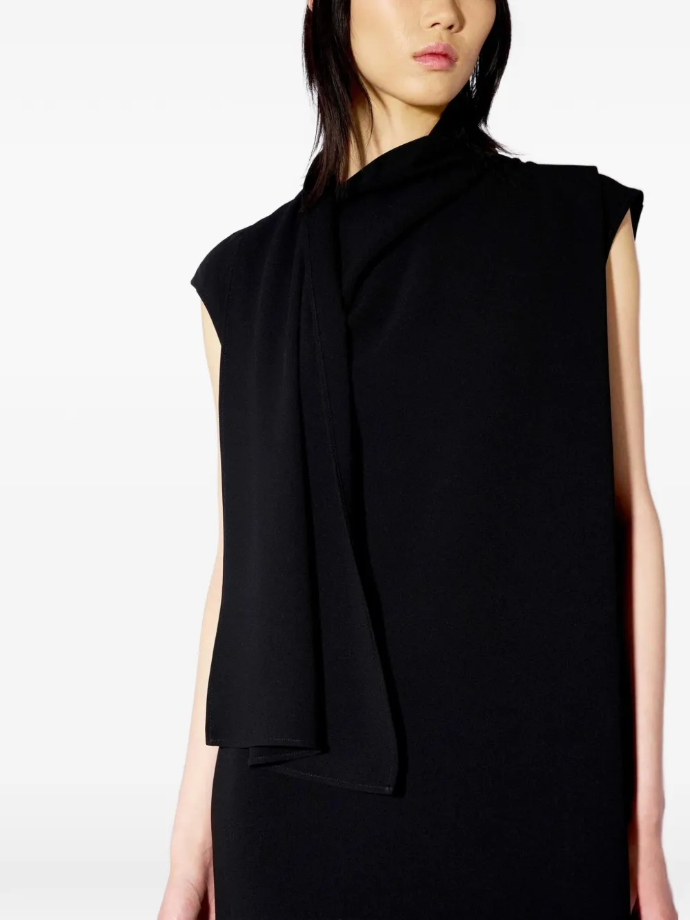 Liviana Conti scarf-detail sleeveless midi dress
