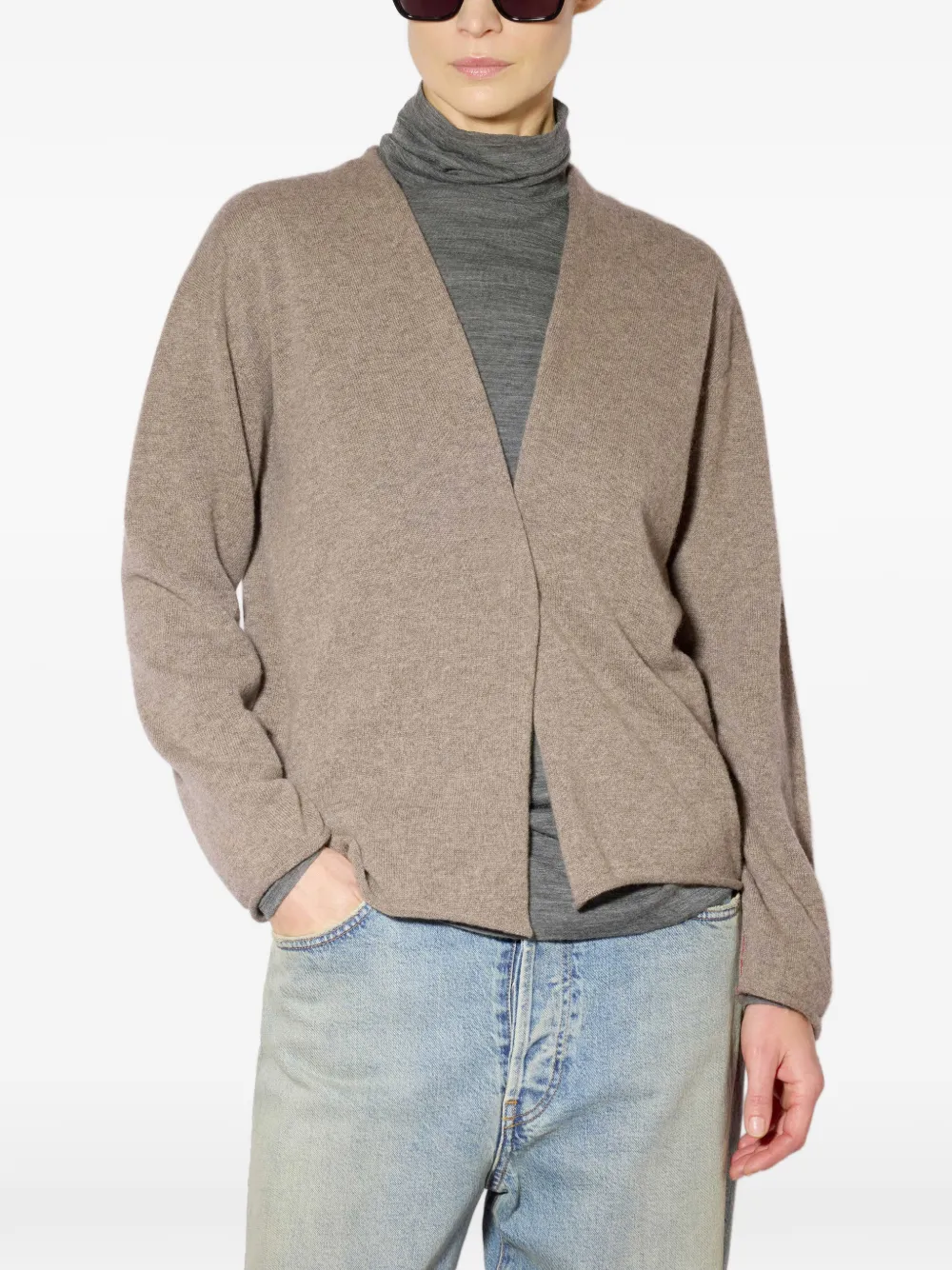 Liviana Conti V-neck knitted cashmere cardigan