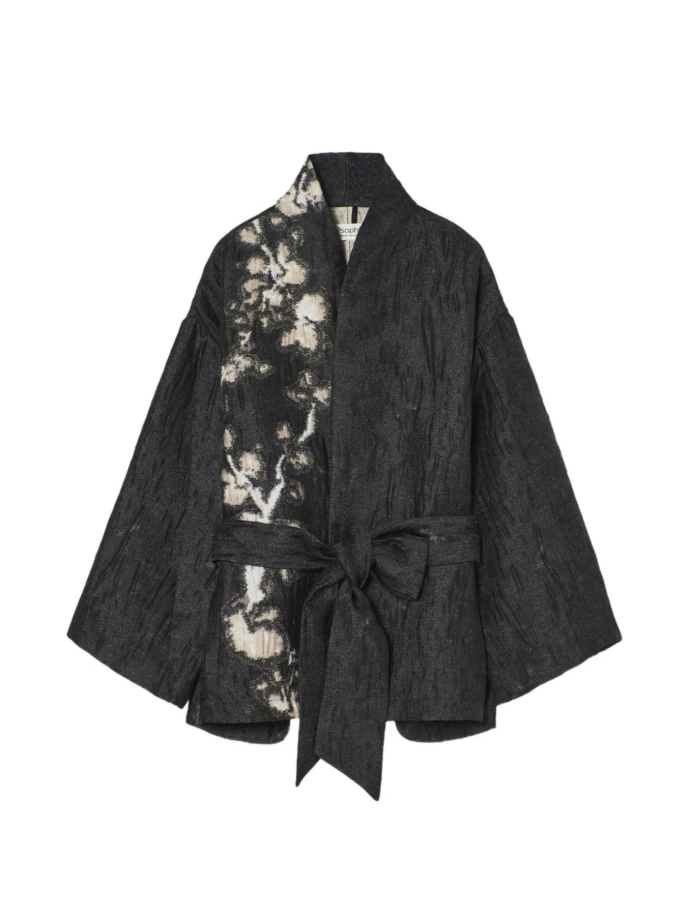 PSOPHIA floral-jacquard belted jacket