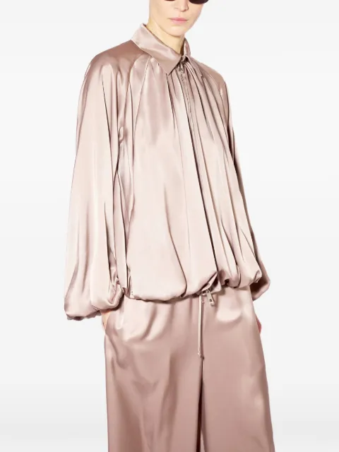 Liviana Conti gathered zip-up bomber jacket