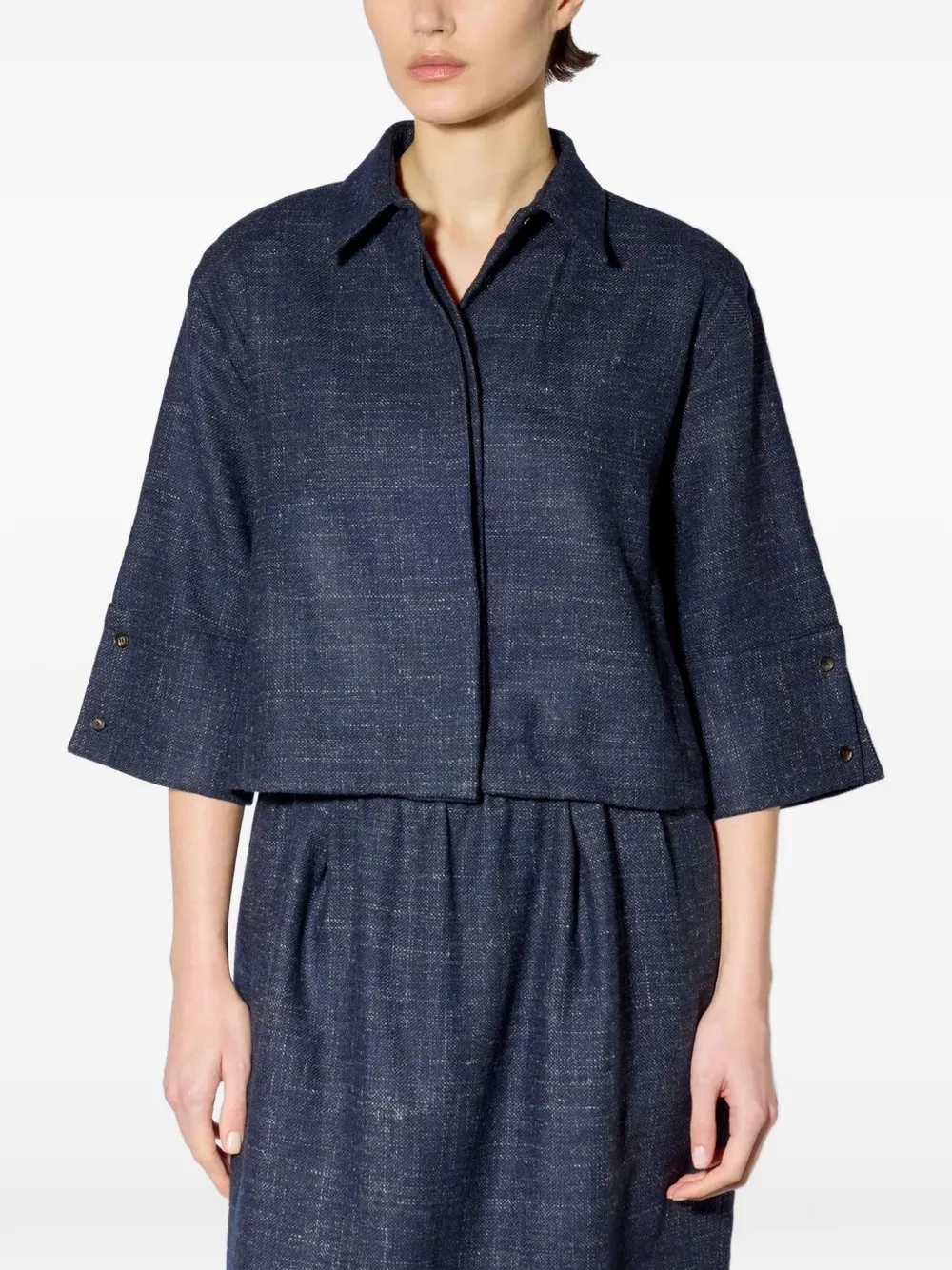 Liviana Conti button-cuff cropped shirt