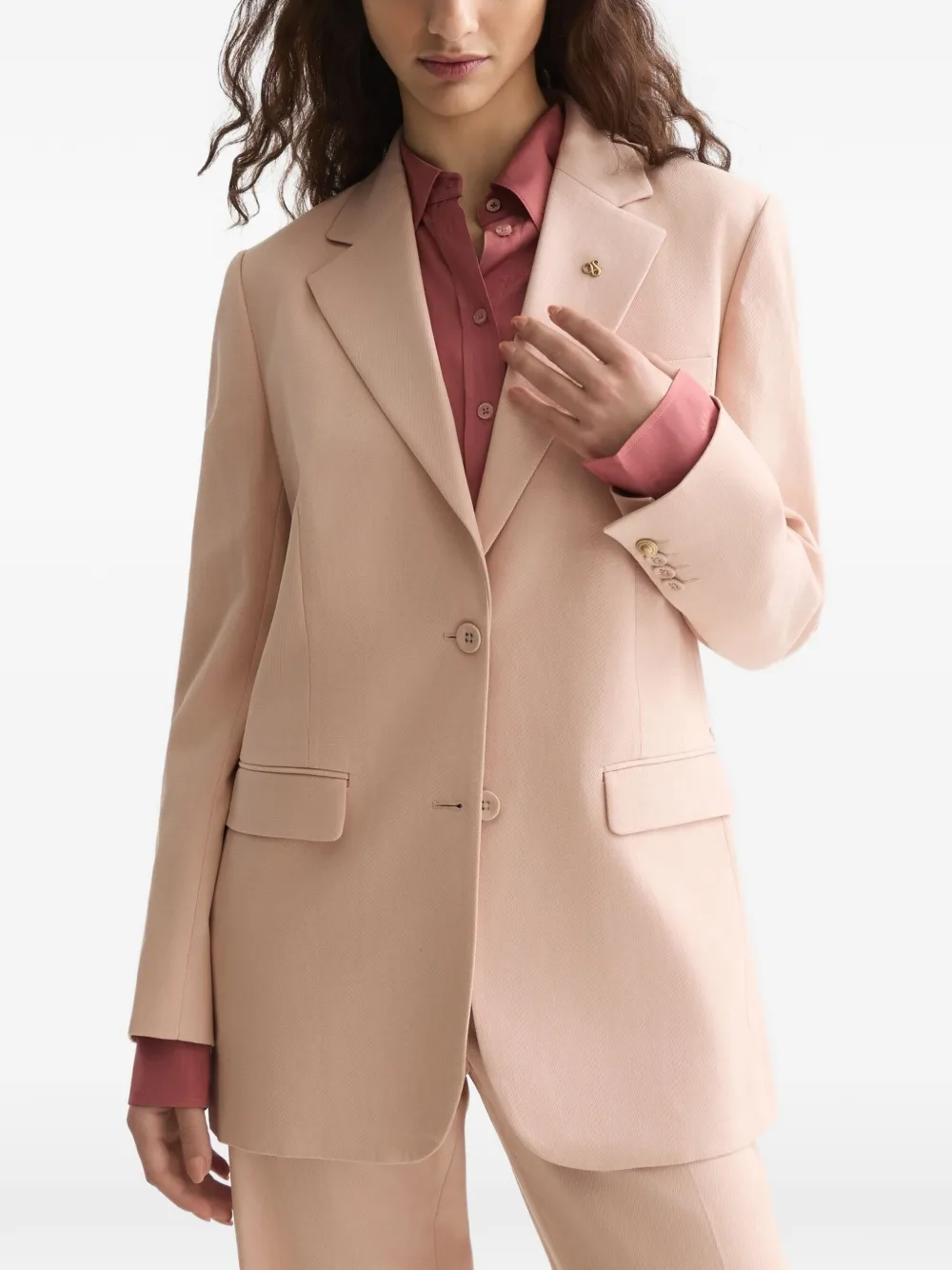 Scotch & Soda Blazer met enkele rij knopen en gekerfde revers Roze