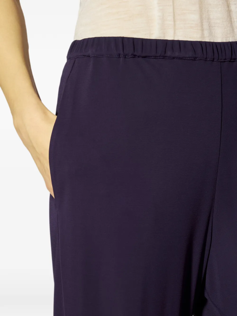 Liviana Conti Broek met elastische taille Paars
