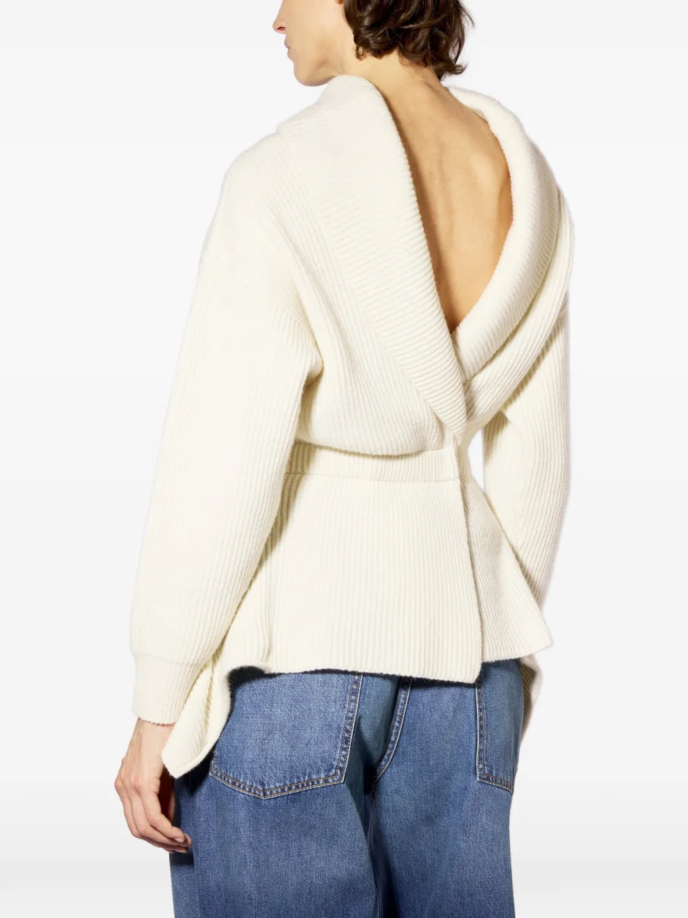 Liviana Conti Vest met sjaalkraag Beige