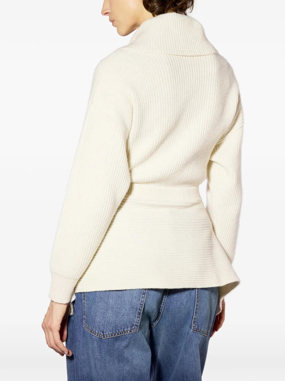 Liviana Conti Vest met sjaalkraag Beige