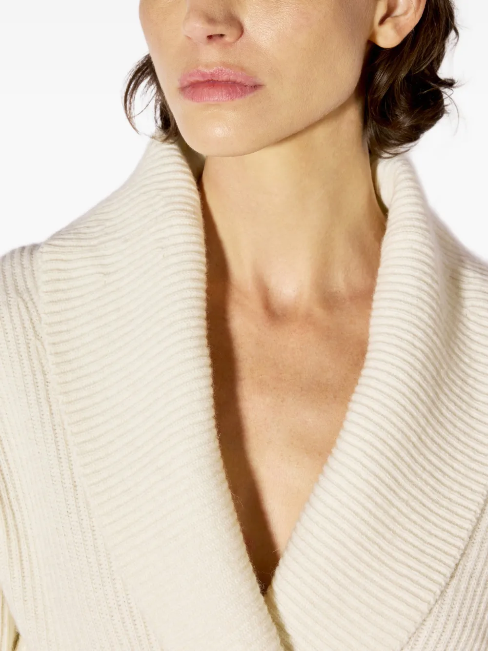 Liviana Conti Vest met sjaalkraag Beige