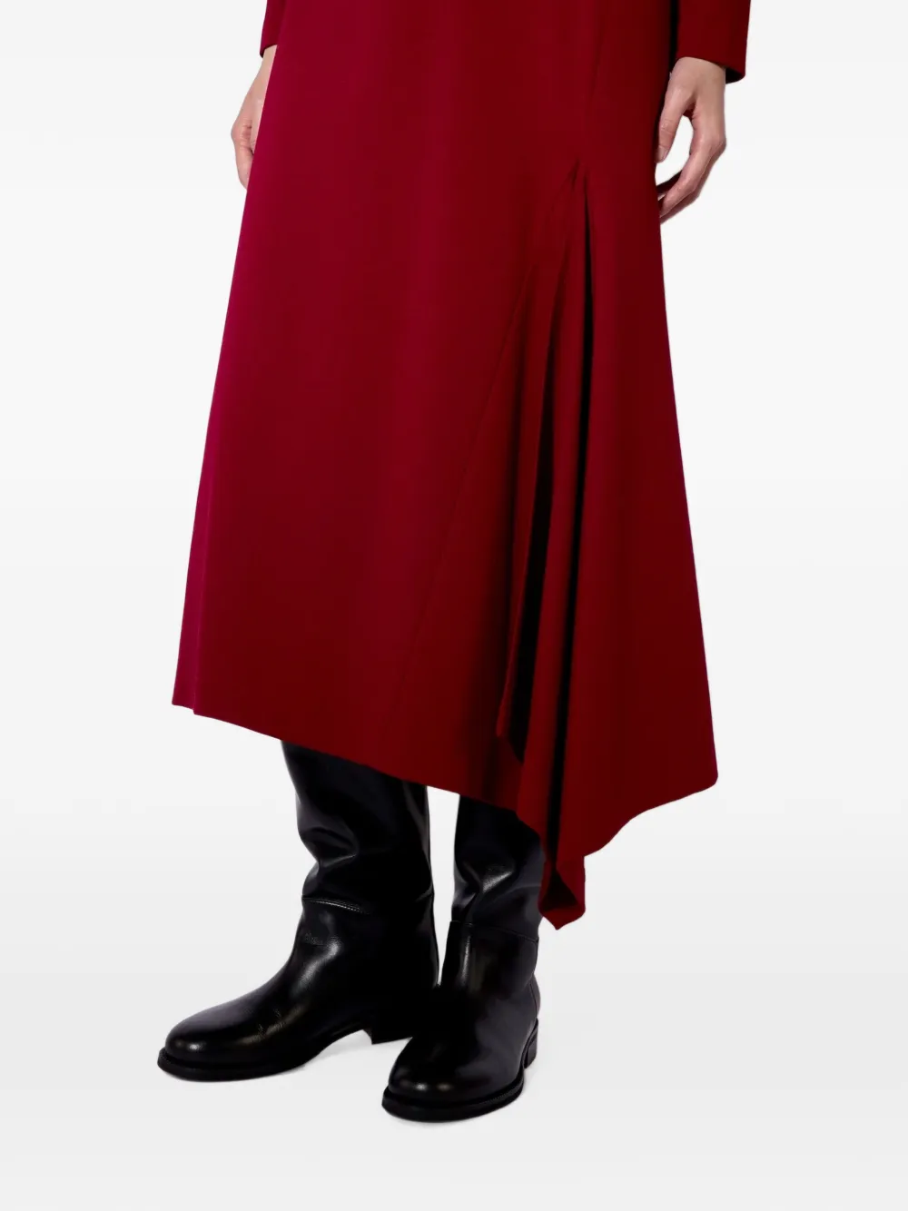 Liviana Conti asymmetric pleated-detail midi dress