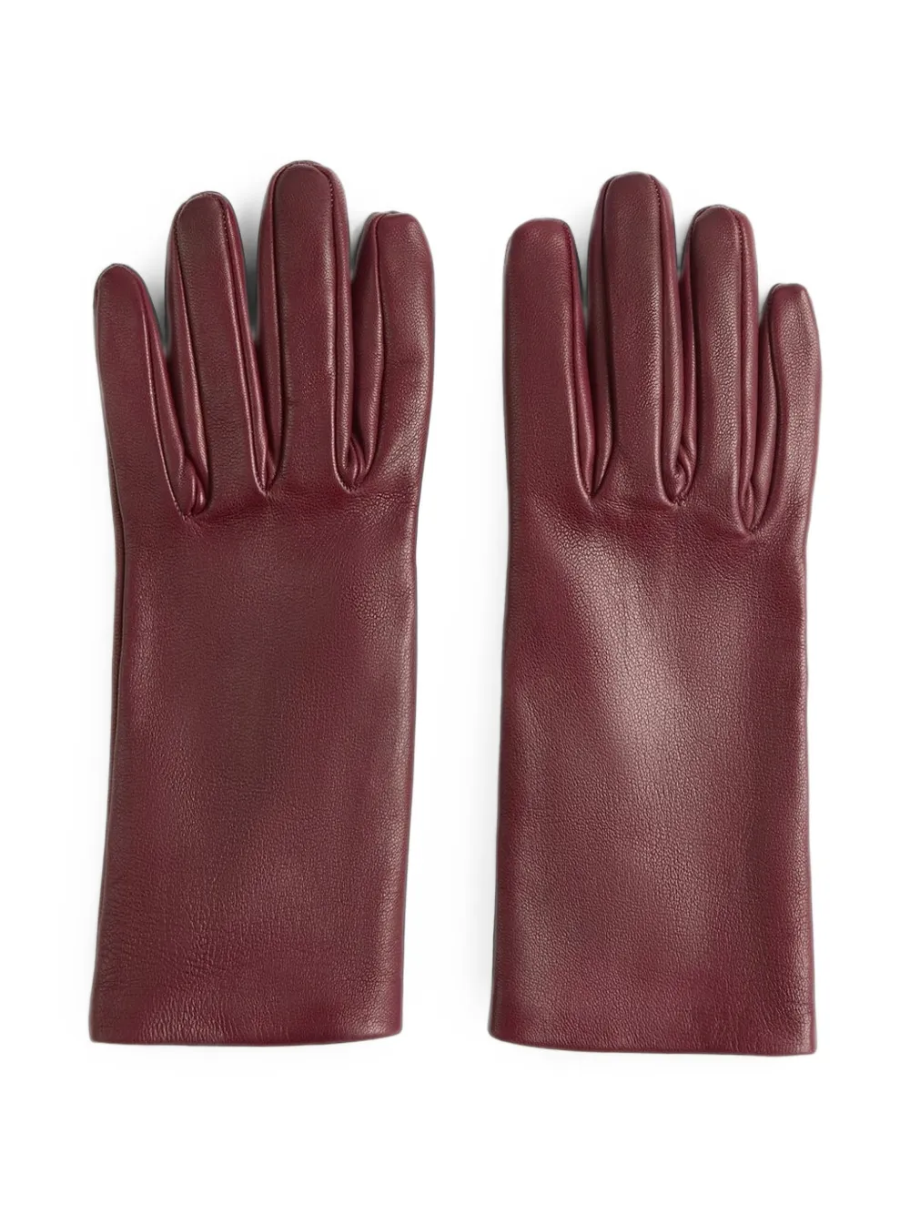 Liviana Conti Gabrielle grained leather gloves