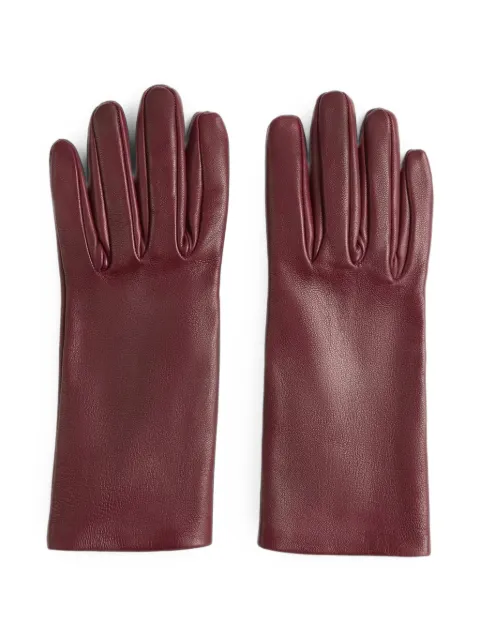 Liviana Conti Gabrielle grained leather gloves