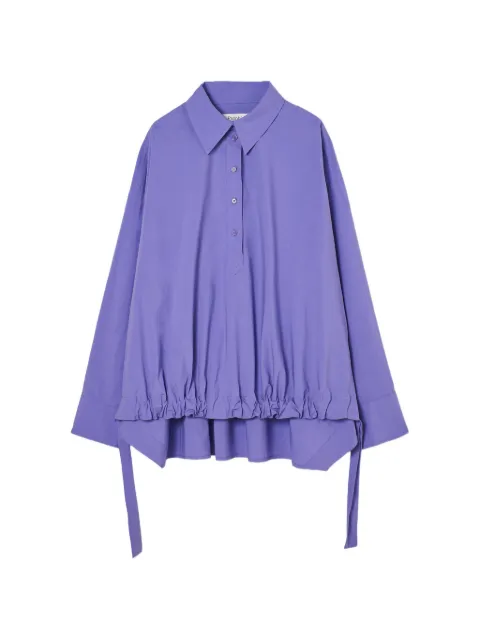 PSOPHIA playera tipo polo asimétrica con volantes