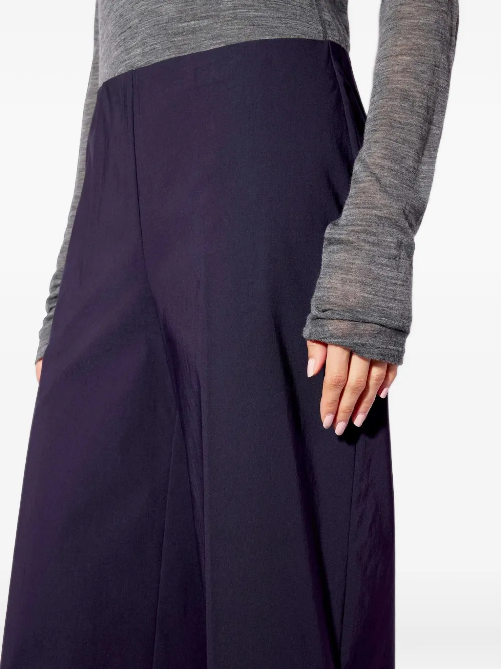 Liviana Conti Cropped broek met wijde broeken Blauw