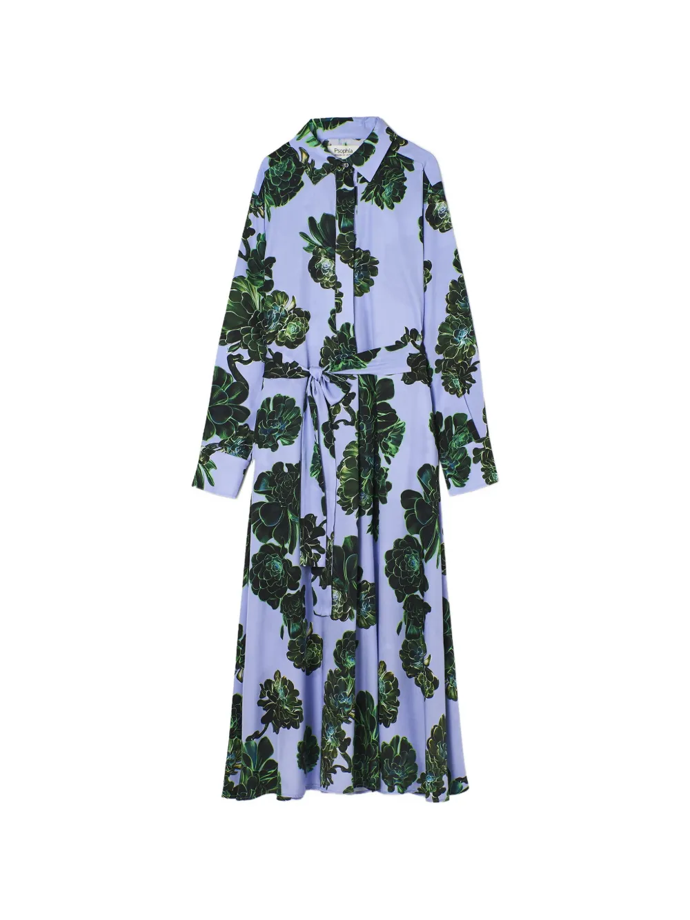PSOPHIA Aeonium floral-print belted maxi dress