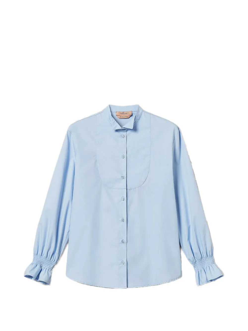 TWINSET poplin shirt with ruffles - Blu