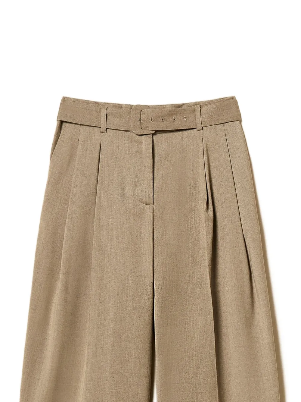 TWINSET Plooibroek met ceintuur Beige