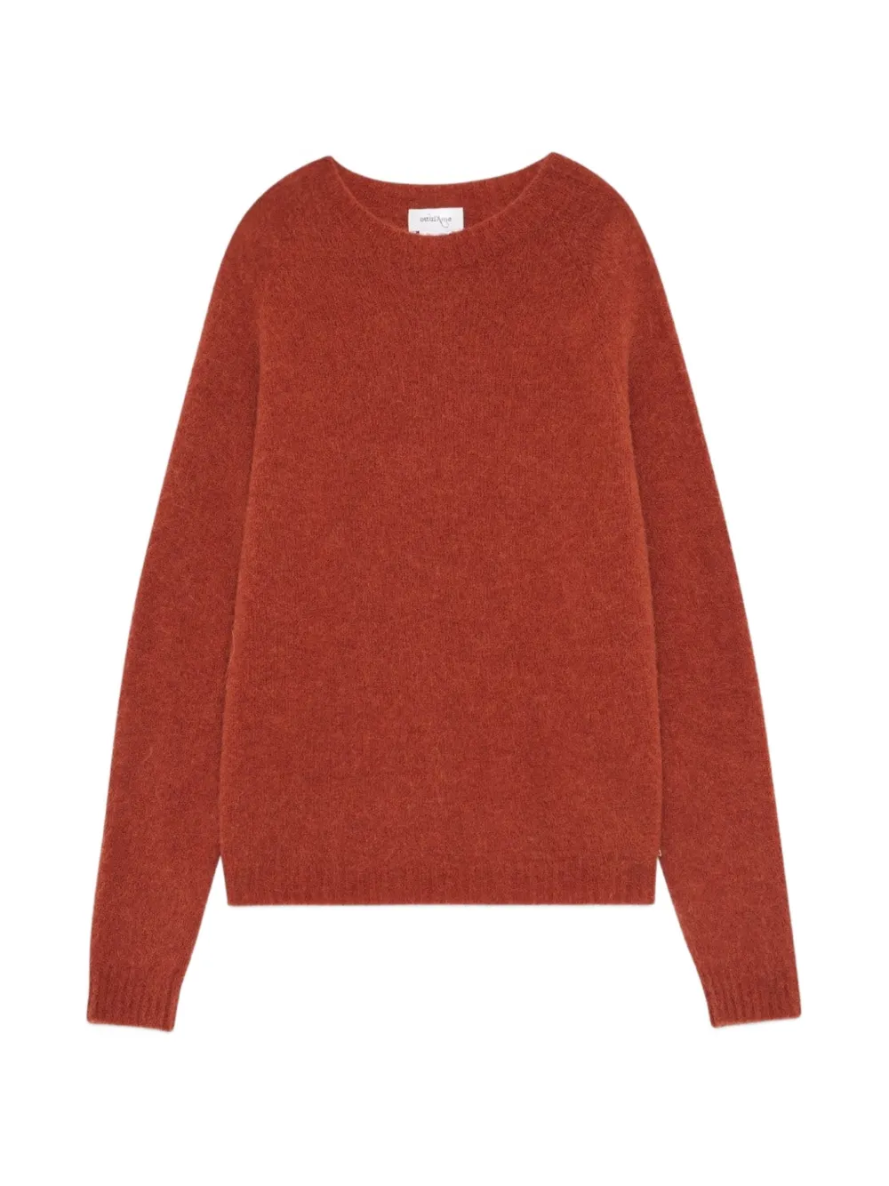 Ottod'ame Brushed Raglan-sleeve Knit In Orange