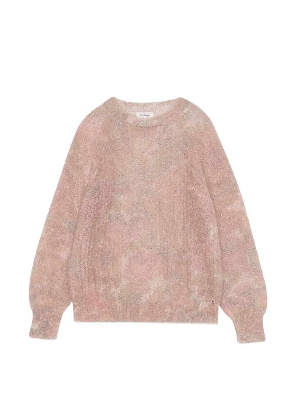 Ottod'ame Open-knit Raglan-sleeve Knit In Rosa