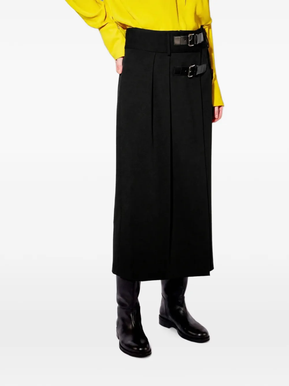 Liviana Conti buckle-detail pleated midi skirt