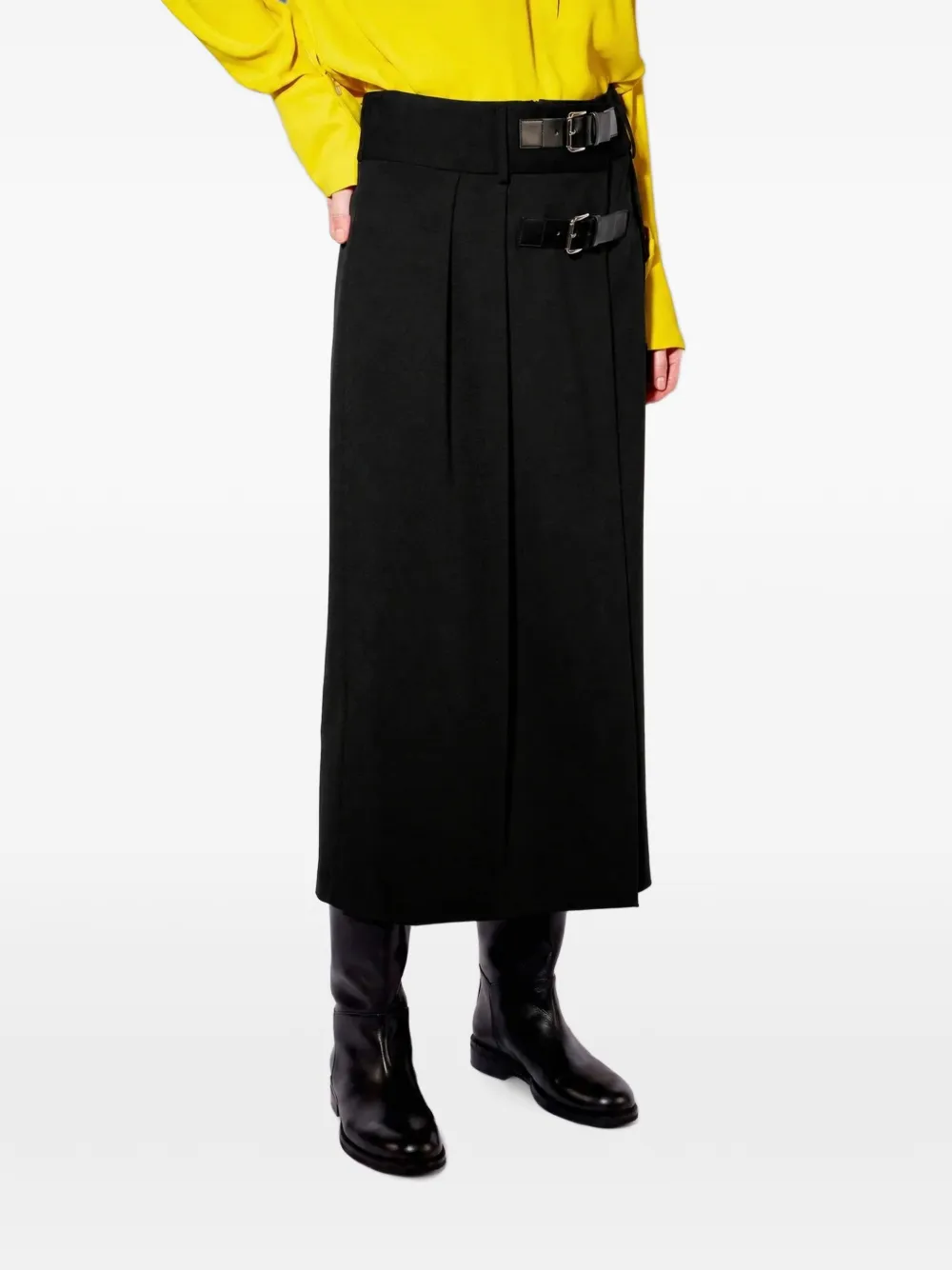 Liviana Conti buckle-detail pleated midi skirt
