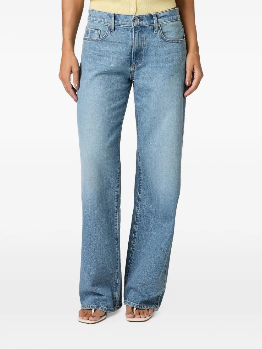 PAIGE Dana faded straight-leg jeans