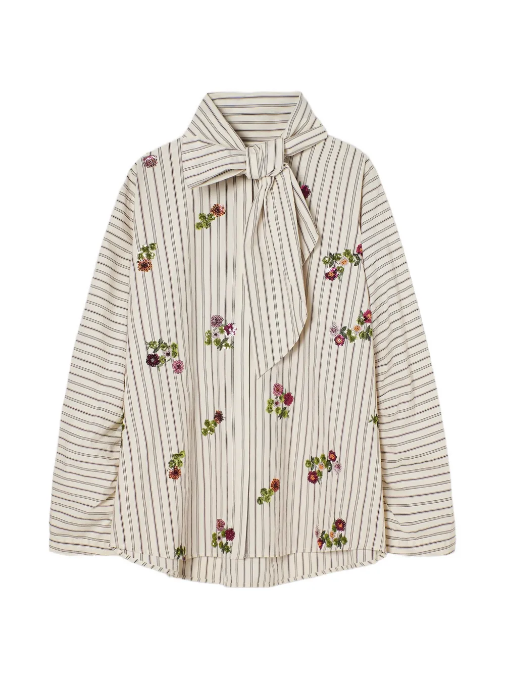 PSOPHIA sequin-embellished striped shirt