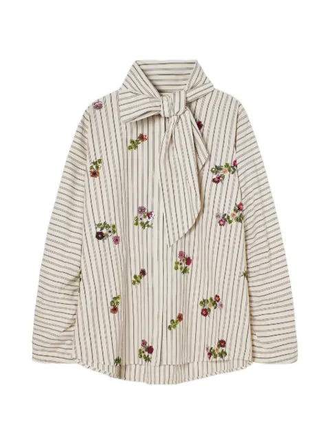 PSOPHIA sequin-embellished striped shirt