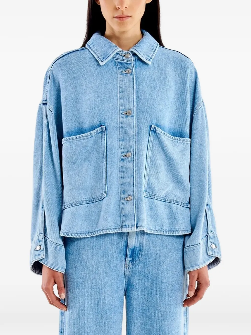 Vicolo Patch-pocket Denim Jacket In Blue
