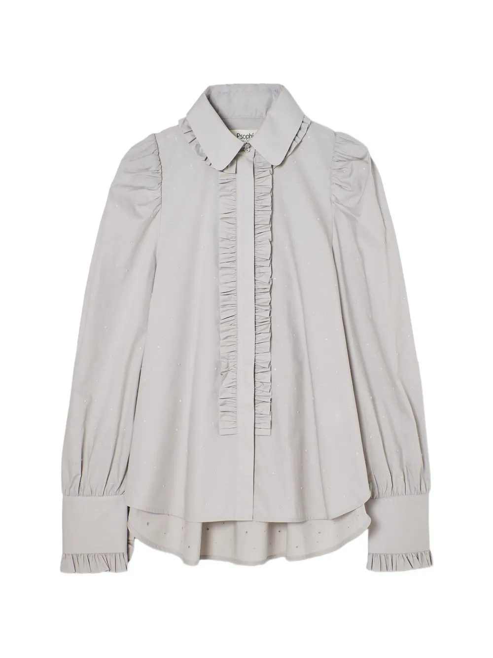 PSOPHIA rhinestone-embellished ruffled shirt