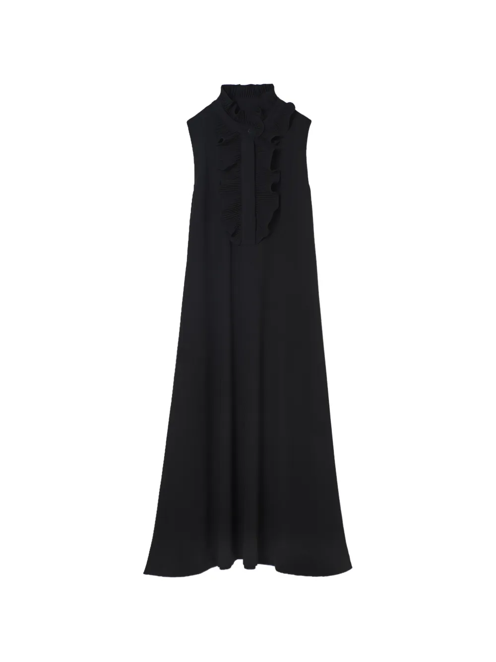 PSOPHIA ruffled pleated-trim midi dress