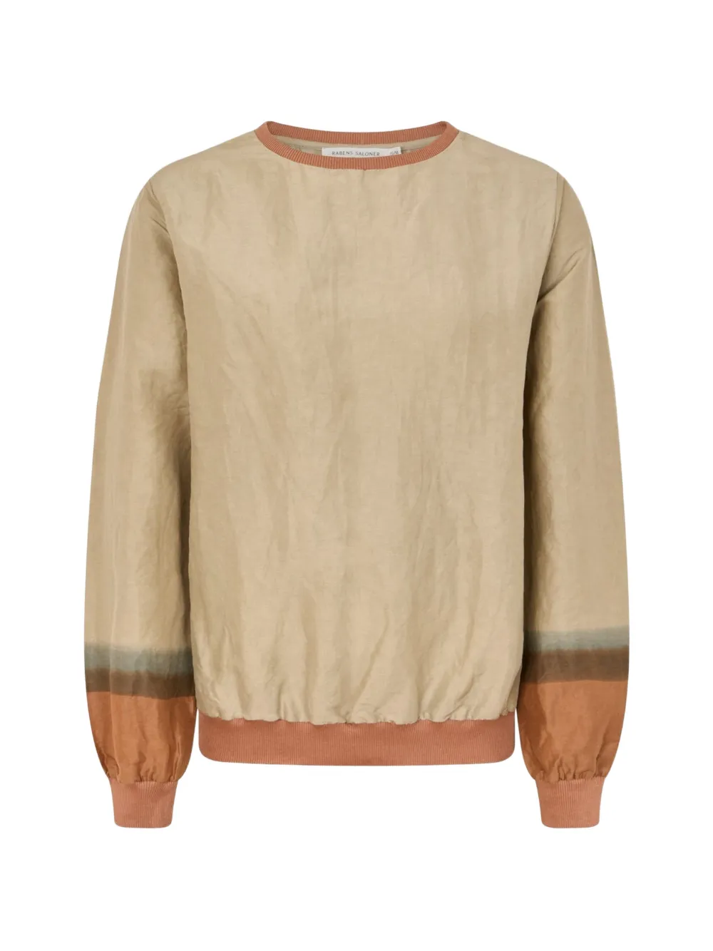 RABENS SALONER Ommi colour-block long-sleeve sweatshirt - Nude